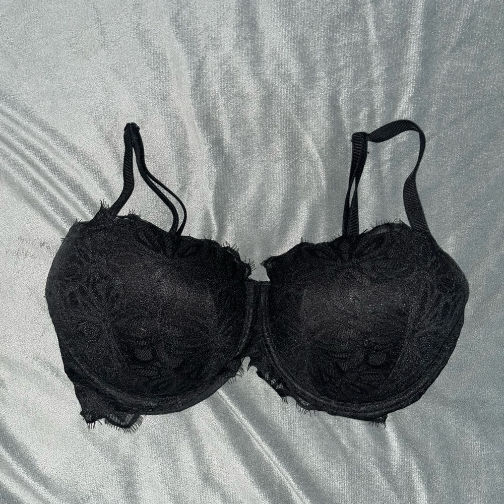 PINK Victoria's Secret Black Full-Coverage Bra with Underwire